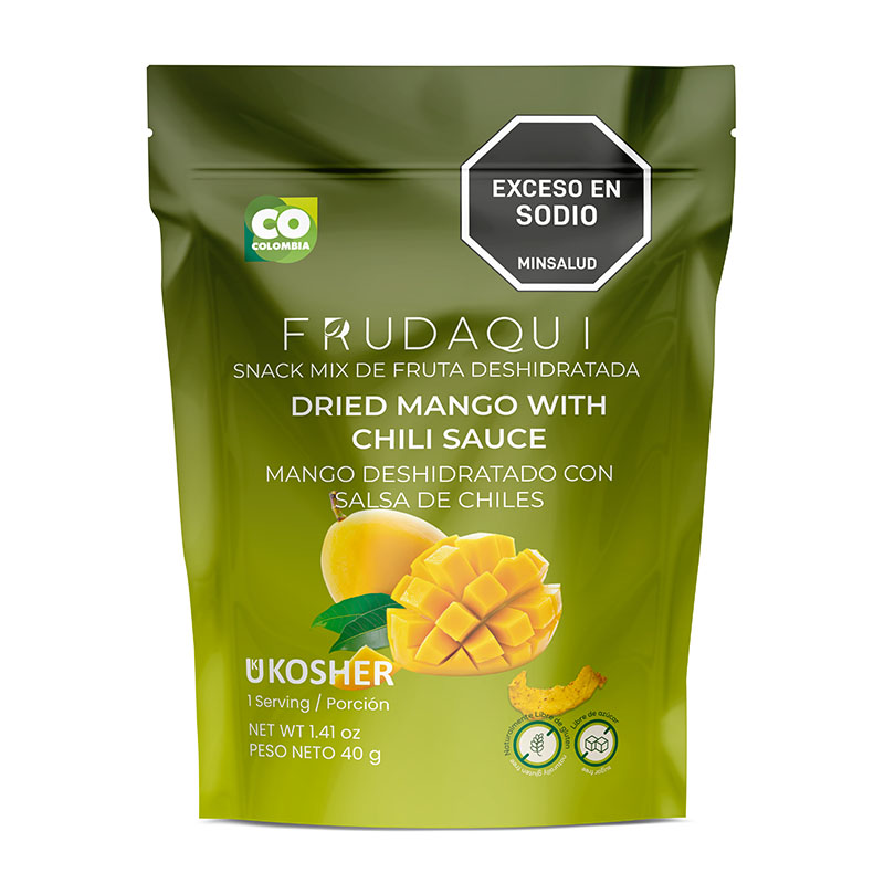 SNACK DE FRUTAS DESHIDRATADAS MANGO CON SALSA DE CHILE X 40g